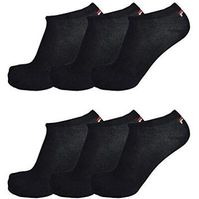 Fila ® 6 paar onzichtbare sneakersokken, uniseks, maat 35-46, effen, SCHWARZ 35-38 Fila ® 6 paar onzichtbare sneakersokken, uniseks, maat 35-46, effen, SCHWARZ 35-38
