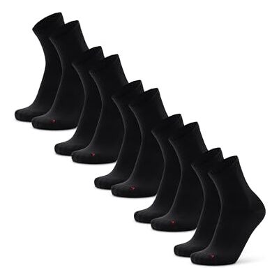 DANISH ENDURANCE Sportsokken, midi, 3 of 5 paar, ademend en zonder blaren, voor heren en dames, Zwart 5 paar 39-42 EU DANISH ENDURANCE Sportsokken, midi, 3 of 5 paar, ademend en zonder blaren, voor heren en dames, Zwart 5 paar 39-42 EU