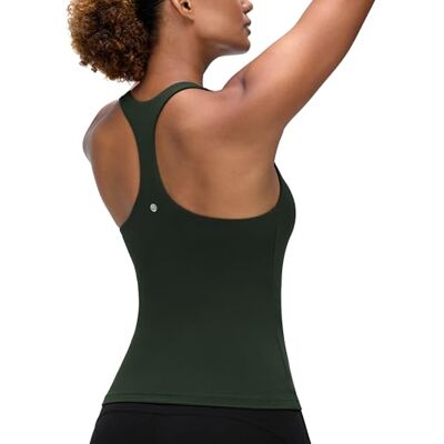 CRZ YOGA Butterluxe beha met racerback, Legende groen 42 CRZ YOGA Butterluxe beha met racerback, Legende groen 42