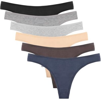 DRESHOW Tanga string van katoen, eenvoudig en comfortabel, voor dames, 6 stuks, 6 verpakking: stijl 4 (01-PBA), S S DRESHOW Tanga string van katoen, eenvoudig en comfortabel, voor dames, 6 stuks, 6 verpakking: stijl 4 (01-PBA), S S