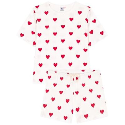 Petit Bateau A0b5v Pyjacourt, korte mouwen, dames, Marshmallow/Terkuit, XXS XXS Petit Bateau A0b5v Pyjacourt, korte mouwen, dames, Marshmallow/Terkuit, XXS XXS