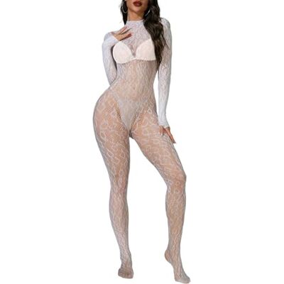 Buitifo Fishnet Bodystocking Lingerie voor dames, sexy, lingerie, kant, houder, babydoll, transparant, pyjama, slaapkleding, wit 08, eenheidsmaat Eén maat Buitifo Fishnet Bodystocking Lingerie voor dames, sexy, lingerie, kant, houder, babydoll, transparant, pyjama, slaapkleding, wit 08, eenheidsmaat Eén maat
