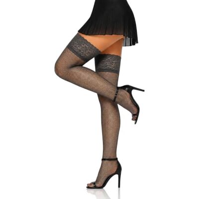 sesto senso Zelffixerende kousen visnet kant sexy ondergoed dames, Fumo grafiet, XS-S XS-S sesto senso Zelffixerende kousen visnet kant sexy ondergoed dames, Fumo grafiet, XS-S XS-S