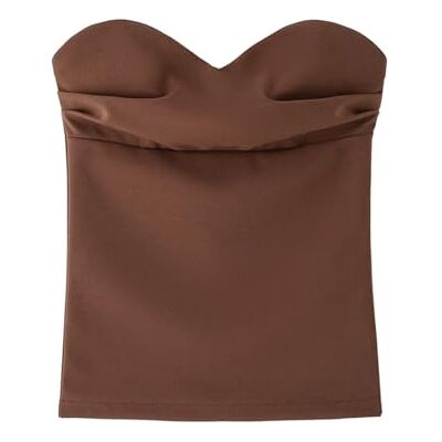 RRYPBOVG Corset Top Corset Crop Femme Bustier Noir Tube Top Ruché Dos Dos Solide Épaule RRYPBOVG Corset Top Corset Crop Femme Bustier Noir Tube Top Ruché Dos Dos Solide Épaule