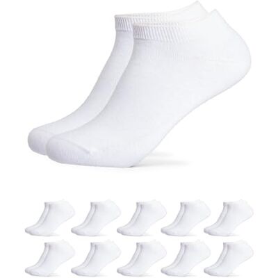 Occulto Sokken voor dames en heren, 100% katoen, 10 stuks (model: Manu), korte sokken 38-39 Occulto Sokken voor dames en heren, 100% katoen, 10 stuks (model: Manu), korte sokken 38-39