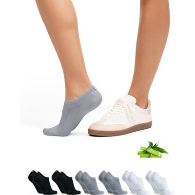 DANISH ENDURANCE set van 6 paar footies, onzichtbare sokken, bamboevezel, antislip, voor dames en heren 35-38 DANISH ENDURANCE set van 6 paar footies, onzichtbare sokken, bamboevezel, antislip, voor dames en heren 35-38
