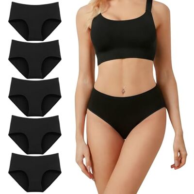 Libella Set van 5 katoenen damesslips Ademend Zacht Middelgrote taille M Libella Set van 5 katoenen damesslips Ademend Zacht Middelgrote taille M