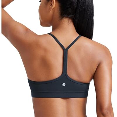 CRZ YOGA lage impact gewatteerde sportbeha voor dames, Y racer rug, spaghettibandjes, yoga, beha, tops, Echte marine, XS XS CRZ YOGA lage impact gewatteerde sportbeha voor dames, Y racer rug, spaghettibandjes, yoga, beha, tops, Echte marine, XS XS