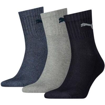 Puma set van 3 paar uniseks sokken 35-38 Puma set van 3 paar uniseks sokken 35-38