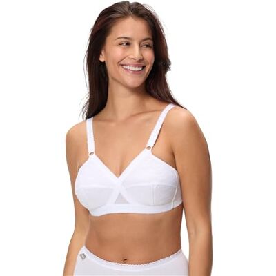 Playtex beugelbeha Classic X1 met gekruist hart voor dames (set van 1), Wit. 110B Playtex beugelbeha Classic X1 met gekruist hart voor dames (set van 1), Wit. 110B
