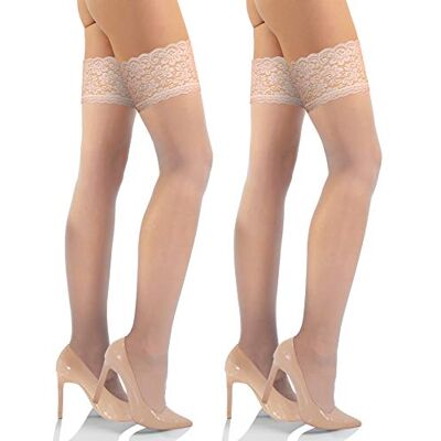 sesto senso Sexy kanten kousen voor dames, 15 denier XS-S sesto senso Sexy kanten kousen voor dames, 15 denier XS-S