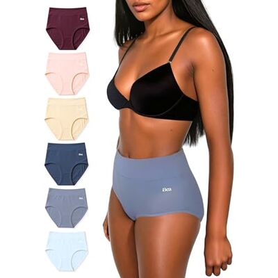 Bea 6 stuks buikcontrole ondergoed met hoge taille voor dames XS Bea 6 stuks buikcontrole ondergoed met hoge taille voor dames XS