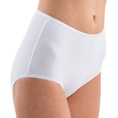 HERMKO 1150 Set van 5 maxi-slips, voor dames, basic slip van 100% biologisch katoen, Wit. 38-40 HERMKO 1150 Set van 5 maxi-slips, voor dames, basic slip van 100% biologisch katoen, Wit. 38-40