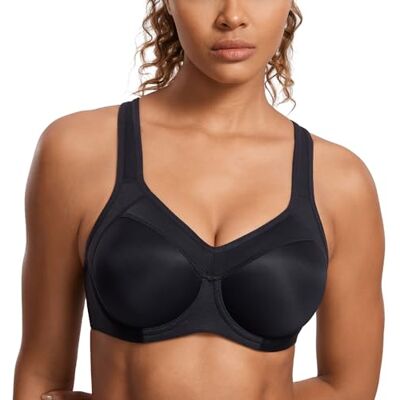 SYROKAN Sportbeha voor dames, zwart 2, 90 g 75G SYROKAN Sportbeha voor dames, zwart 2, 90 g 75G