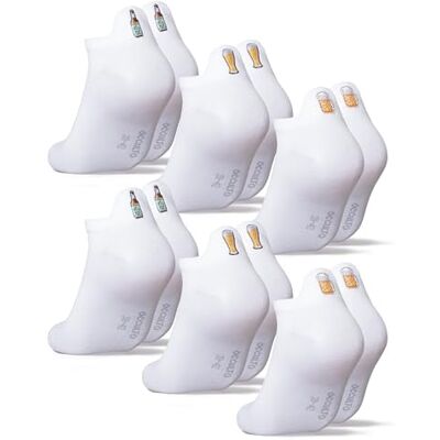 Occulto Sokken met motief voor dames en heren, 3-6 stuks (model: Luca), 6 Bier 43-46 Occulto Sokken met motief voor dames en heren, 3-6 stuks (model: Luca), 6 Bier 43-46