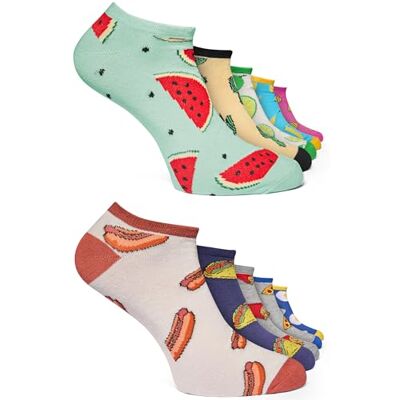 Basic Treasure Happy Socks 12 paar grappige katoenen sokken met grappige motieven voor dames en heren, cadeau-idee, 35-38 EU 35-38 Basic Treasure Happy Socks 12 paar grappige katoenen sokken met grappige motieven voor dames en heren, cadeau-idee, 35-38 EU 35-38