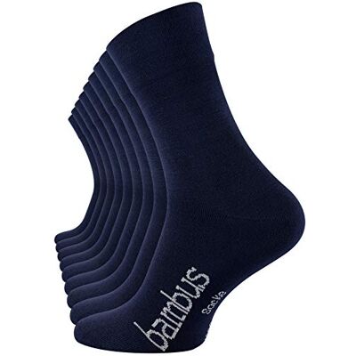 Vincent Set van 6 of 9 paar BAMBUS sokken handgefestonneerde teen zonder elastiek voor mannen en vrouwen, 9 paar marineblauw 43-46 Vincent Set van 6 of 9 paar BAMBUS sokken handgefestonneerde teen zonder elastiek voor mannen en vrouwen, 9 paar marineblauw 43-46