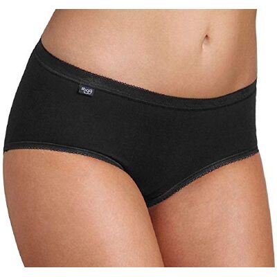 Sloggi Basic+ Midi 4p Damesslip (Set van 4), zwart. 38 Sloggi Basic+ Midi 4p Damesslip (Set van 4), zwart. 38