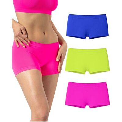 Risalti Naadloze damesshorts, 3 stuks, onzichtbare microvezel, naadloze slip zonder etiketten, zachte en ademende onderbroek, gemaakt in Italië, fuchsia-geel-pacific, L-XL L-XL Risalti Naadloze damesshorts, 3 stuks, onzichtbare microvezel, naadloze slip zonder etiketten, zachte en ademende onderbroek, gemaakt in Italië, fuchsia-geel-pacific, L-XL L-XL