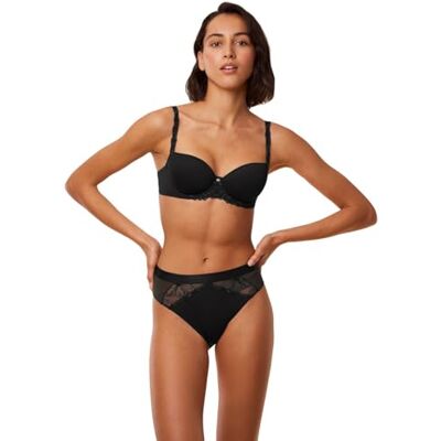 Triumph Wild Azalea Whp Damesbeha met bloemen, zwart. 90B Triumph Wild Azalea Whp Damesbeha met bloemen, zwart. 90B