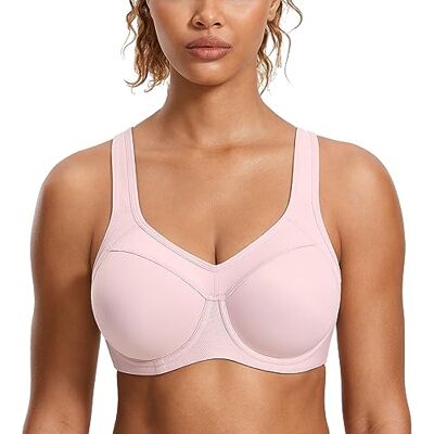 SYROKAN Sportbeha voor dames, Rhodoniet roze 95D SYROKAN Sportbeha voor dames, Rhodoniet roze 95D