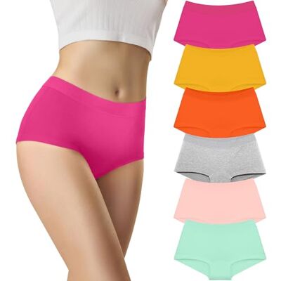 Libella Damesslips, katoen, boxershorts, voor dames, 6 stuks, meerkleurig-mu2, S S Libella Damesslips, katoen, boxershorts, voor dames, 6 stuks, meerkleurig-mu2, S S