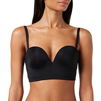 Wonderbra Backless Bra BH met open rug voor dames, zwart, 90B 90B Wonderbra Backless Bra BH met open rug voor dames, zwart, 90B 90B