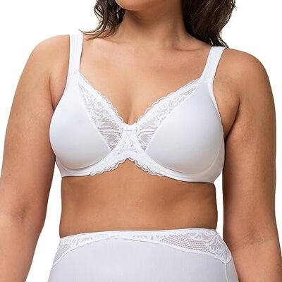 Triumph Modern Lace+Cotton W damesbeha (1 stuk), Wit. 100C Triumph Modern Lace+Cotton W damesbeha (1 stuk), Wit. 100C