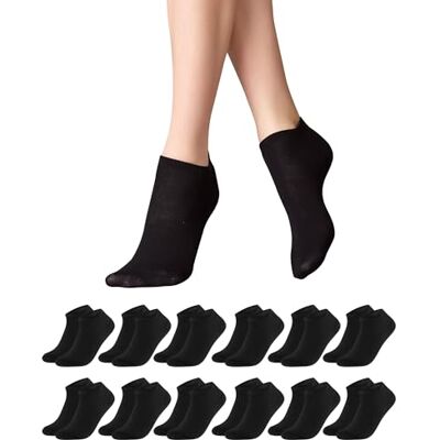 Libella 12 paar katoenen sportsokken voor dames en heren, sportsokken, uniseks, zwart, wit en grijs, 35-38, 39-42, 43-46, 47-49, 12 paar zwart 35-38 Libella 12 paar katoenen sportsokken voor dames en heren, sportsokken, uniseks, zwart, wit en grijs, 35-38, 39-42, 43-46, 47-49, 12 paar zwart 35-38