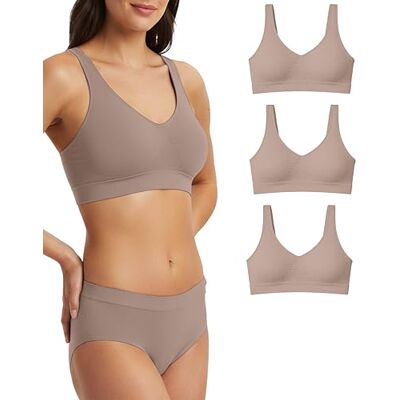 Risalti Beha zonder beugel, brede schouders, 3 stuks, beha zonder beugel van microvezel, elastisch en comfortabel, naadloze beha, top lingerie Made in Italy, Natuurlijk, L-XL L-XL Risalti Beha zonder beugel, brede schouders, 3 stuks, beha zonder beugel van microvezel, elastisch en comfortabel, naadloze beha, top lingerie Made in Italy, Natuurlijk, L-XL L-XL