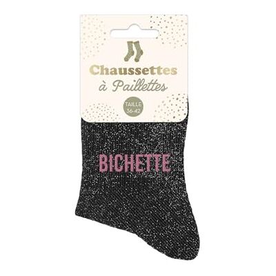 STC Zwarte Bichette Pailletten Sokken M STC Zwarte Bichette Pailletten Sokken M