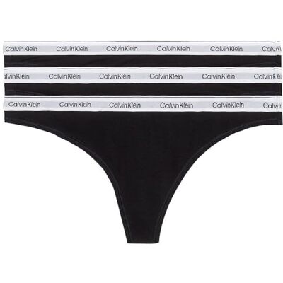 Calvin Klein Damesstring set van 3 ondergoed, zwart (zwart/zwart/zwart), M M Calvin Klein Damesstring set van 3 ondergoed, zwart (zwart/zwart/zwart), M M