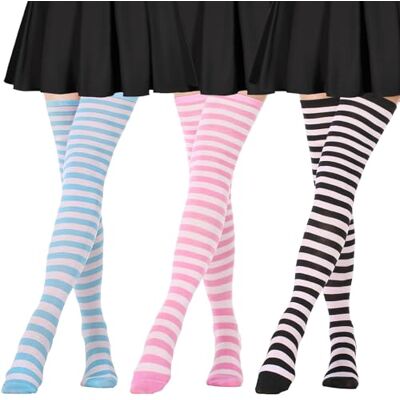 DRESHOW Extra lange kousen voor dames, dijen, voor sport en cosplay. one size grote maten DRESHOW Extra lange kousen voor dames, dijen, voor sport en cosplay. one size grote maten