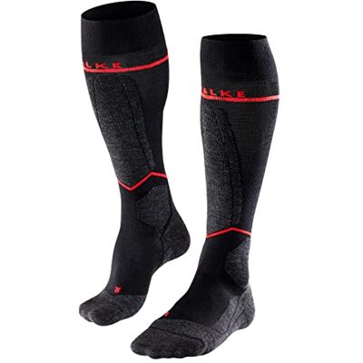 Falke SK4 Advanced Compression Light W Kh wol, 1 paar, skisokken voor dames, zwart Black-Mix 3010, 37-38 Falke SK4 Advanced Compression Light W Kh wol, 1 paar, skisokken voor dames, zwart Black-Mix 3010, 37-38