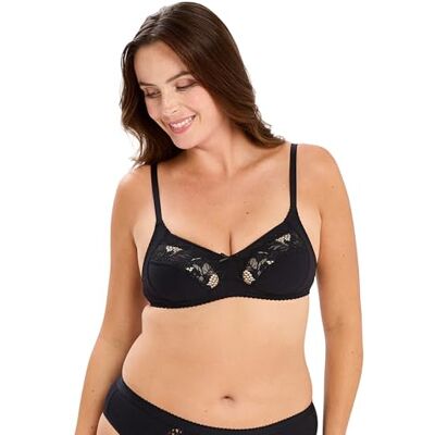 SANS COMPLEXE Dames Coton D'arum BH, nude, Zwart, 110E 110E SANS COMPLEXE Dames Coton D'arum BH, nude, Zwart, 110E 110E