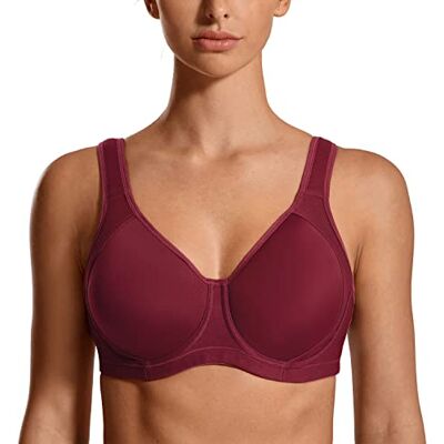 SYROKAN Sportbeha voor dames, Aubergine paars 100E SYROKAN Sportbeha voor dames, Aubergine paars 100E