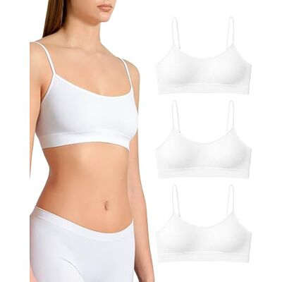 Risalti Beha zonder beugel, smalle schouders, 3 stuks, beha zonder beugel van microvezel, elastisch en comfortabel, naadloze beha, top lingerie Made in Italy, Wit Wit Wit Wit Wit Wit, XXL XXL Risalti Beha zonder beugel, smalle schouders, 3 stuks, beha zonder beugel van microvezel, elastisch en comfortabel, naadloze beha, top lingerie Made in Italy, Wit Wit Wit Wit Wit Wit, XXL XXL