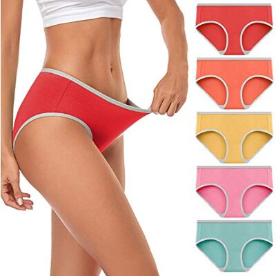 wirarpa Dames Katoen Stretch Knickers Lage Stijging Ondergoed voor Vrouwen Zachte Korte Slipje Multipack, A-veelkleurig02-5 Pack, XL XL wirarpa Dames Katoen Stretch Knickers Lage Stijging Ondergoed voor Vrouwen Zachte Korte Slipje Multipack, A-veelkleurig02-5 Pack, XL XL