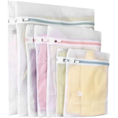 Newaner 7 stuks wasnetten voor wasmachine, 3 maten om vervorming en vouwen van kleding te voorkomen, waszakken met ritssluiting voor truien, overhemden, ondergoed, kousen Newaner 7 stuks wasnetten voor wasmachine, 3 maten om vervorming en vouwen van kleding te voorkomen, waszakken met ritssluiting voor truien, overhemden, ondergoed, kousen