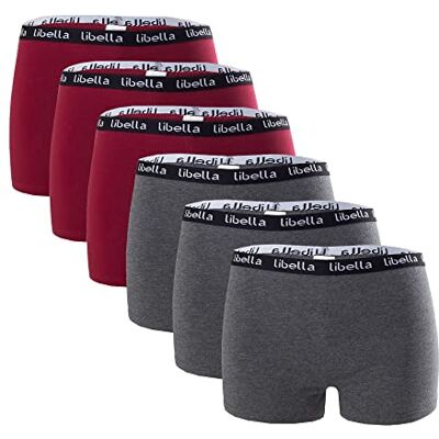 Libella ® Panties 3407 Boxershorts voor dames, katoen, verpakking van 6 stuks L Libella ® Panties 3407 Boxershorts voor dames, katoen, verpakking van 6 stuks L