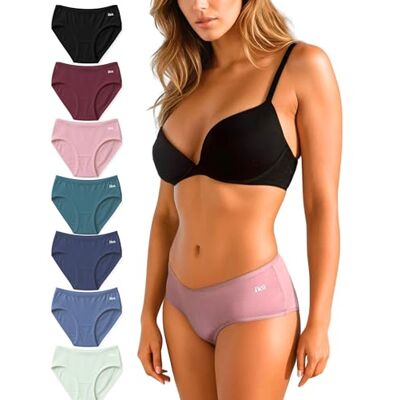 Bea 7pk Mid Waist Bamboo Damesslip 3XL Bea 7pk Mid Waist Bamboo Damesslip 3XL