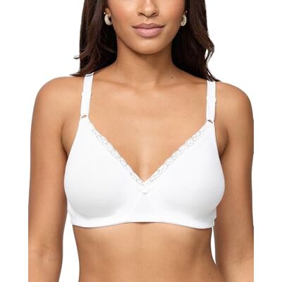 Nur Die Baumwoll Spitzen BH dames Beha, Wit, 110B 110B Nur Die Baumwoll Spitzen BH dames Beha, Wit, 110B 110B