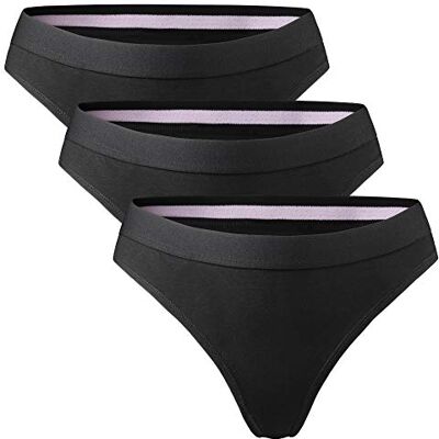 DANISH ENDURANCE Set van 3 string van biologisch katoen, stretch, tanga, zacht en comfortabel, voor dames XL DANISH ENDURANCE Set van 3 string van biologisch katoen, stretch, tanga, zacht en comfortabel, voor dames XL