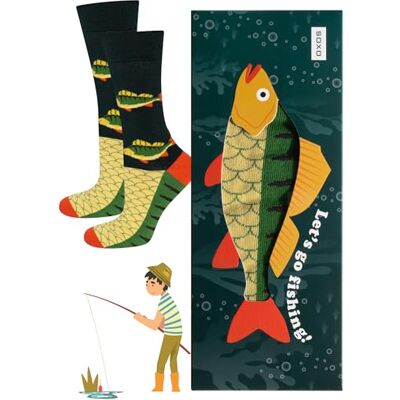 soxo Vissokken voor dames, grappig, cadeau voor heren, fantasie, katoen, sokken, geschenken, de visser 40-45 baars 40-45 soxo Vissokken voor dames, grappig, cadeau voor heren, fantasie, katoen, sokken, geschenken, de visser 40-45 baars 40-45