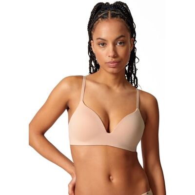 Skiny Klassieke driehoekige beha zonder beugel van katoen 081992, Beige, 95C 95C Skiny Klassieke driehoekige beha zonder beugel van katoen 081992, Beige, 95C 95C