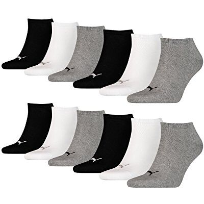 Puma Unisex Sneaker Plain 3p sportsokken heren (3 stuks), Grijs 882 / wit / zwart 39-42 Puma Unisex Sneaker Plain 3p sportsokken heren (3 stuks), Grijs 882 / wit / zwart 39-42