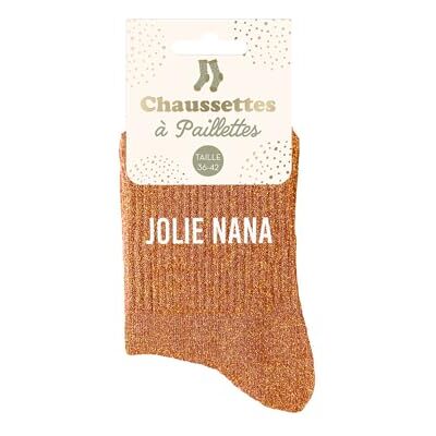 STC Mooie nana glittersokken, meerkleurig, één maat Eén maat STC Mooie nana glittersokken, meerkleurig, één maat Eén maat