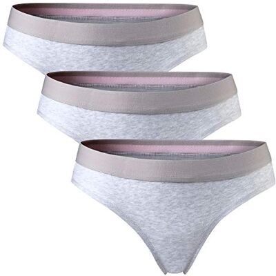 DANISH ENDURANCE Set van 3 string van biologisch katoen, stretch, tanga, zacht en comfortabel, voor dames S DANISH ENDURANCE Set van 3 string van biologisch katoen, stretch, tanga, zacht en comfortabel, voor dames S