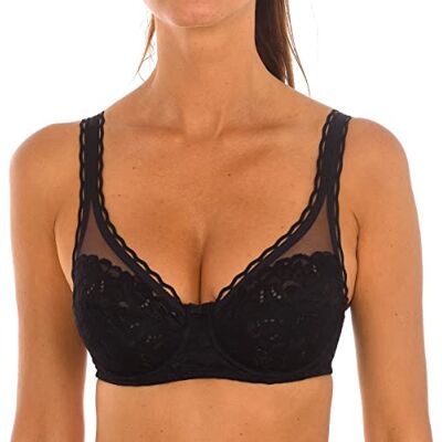 Playtex gerecyclede vrouwen bh met gekruiste hartjes, Zwart 90B Playtex gerecyclede vrouwen bh met gekruiste hartjes, Zwart 90B