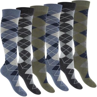 Footstar 6 paar gestreepte damessokken 43-46 Footstar 6 paar gestreepte damessokken 43-46
